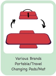 Various Brands Portable/Travel Changing Pads/Mat